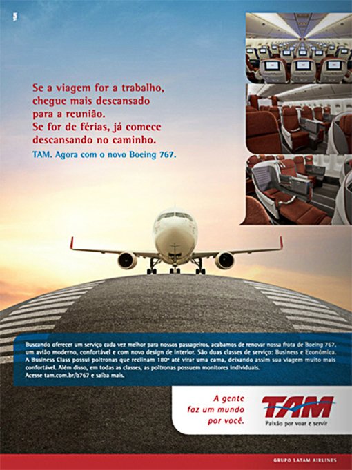 anuncio-tam-yr TAM Boeing 767 | Y&R